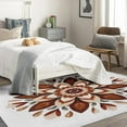 thumbnail image 4 of Mandala Rugs for Bedroom - 4x6 Rug - Mandala Rug - Floral Brown Area Rug - Abstract Flower Rugs - Girls Carpet, 4 of 7