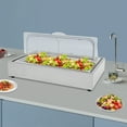 thumbnail image 3 of Clear Roll Top Cover Ice Food Serving Display Tray Buffet Cold Serving Cooler Platter Cooling Food Dishes Display Plate for Seafood Fruit Party Buffet Tray, 3 of 13