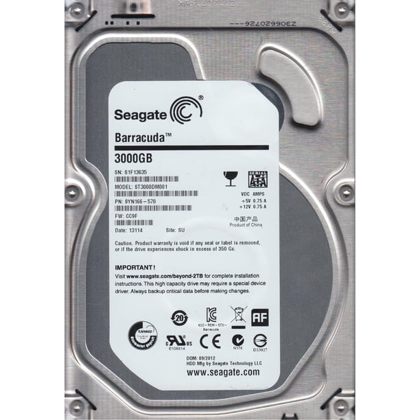 Seagate Barracuda 3TB 7200rpm SATA III Internal Hard Drive