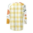 thumbnail image 4 of lcziwo Back to College Sale Easter Shirts for Women Spring 3/4 Sleeve Crewneck Blouses Novelty Eggs Pattern Tee Cute Rabbit Graphic Tunic 2025 Holiday Tops Yellow L, 4 of 6