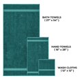thumbnail image 3 of HOMES PERCEPTION 8-Piece Towel Set Ultra Soft - 100% Cotton, 2 Bath, 2 Hand, 4 Wash Cloths Teal, 3 of 7