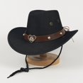 thumbnail image 5 of Kids Outdoor Cowboy Hat for Children Classic Western Style Sun Hat with Woven Cord and Wind Design, 5 of 5