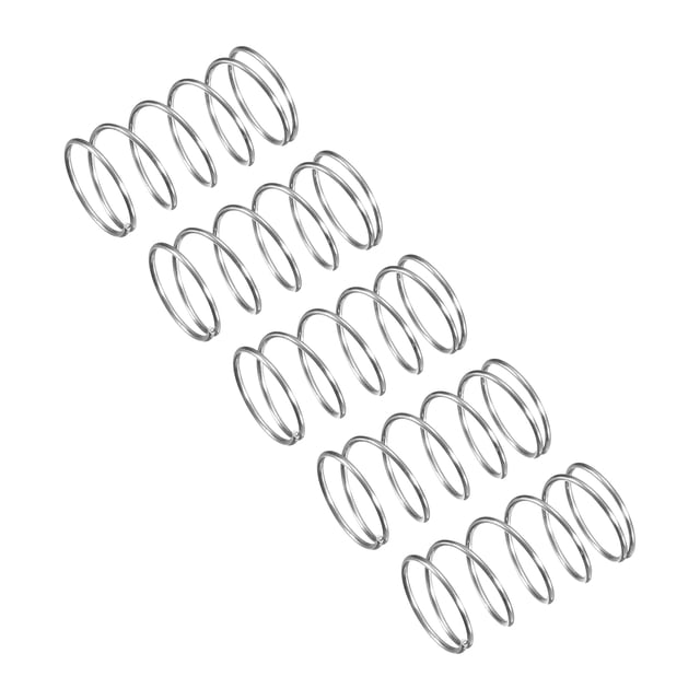 Unique Bargains Compression Spring, 5 Pack 304 Stainless Steel, 8mm OD, 0.5mm Wire, 15mm Length
