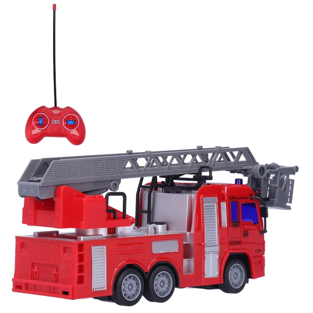 Automóvil de control remoto, Juguete de Camión de Bomberos Realista Fácil de Operar Agua de Pulverizació de control remoto para regalos