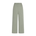 thumbnail image 5 of QTSHPN Wide Leg Pants Women Pure Color Linen Blend Casual Trousers Loose Comfortable Elastic Waist Summer Fashion Versatile Work Pants Women GY2 XXL, 5 of 5