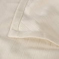 thumbnail image 6 of Superior Milan Cotton Textured Striped Woven Blanket, California King, Ivory, 6 of 10