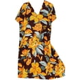 thumbnail image 4 of HAPPY BAY Women's Beachwear Summer Swim Beach Dress Cover ups for Swimwear Women Swimsuit Coverups Short Shirt 1X-2X Gold_A682, 4 of 5