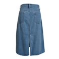 thumbnail image 6 of MNCEKFOD Womens Skirts Summer Casual 2025 Elastic Waist Denim Skirts Loose Trendy Solid Color A Line with Pockets Comfy Skirt Light Blue XL, 6 of 7