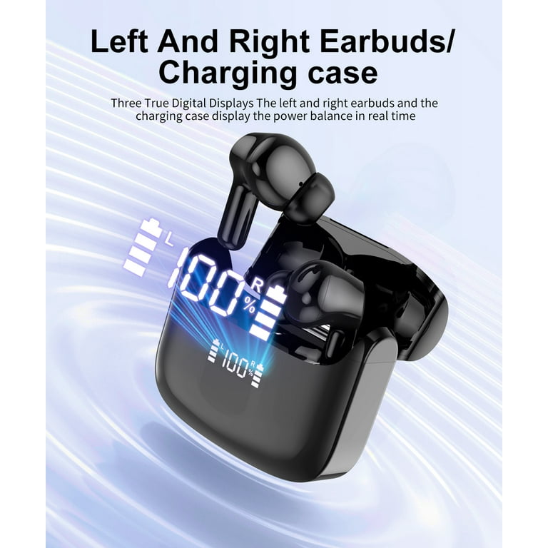 Wireless Earbuds, 2023 Bluetooth 5.3 Headphones HiFi Stereo, 40H Playtime  in-Ear Earbud, Bluetooth Earbuds with LED Power Display, IP7 Waterproof
