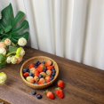 thumbnail image 2 of OUSITAID Storage Basket Woven Round Severing Tray Rattan Food Box Snack For Coffee With Handles Drinks 13 in High Wall, 2 of 9