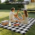 thumbnail image 5 of Fsddascl Black and White Plaid Outdoor Rug for Patio/Deck/Porch, Non-Slip Large Area Rug 5 x 8 Ft, Farmhouse Checkered Buffalo Indoor Outdoor Rugs Washable Area Rugs, Reversible Camping Rug Carpet, 5 of 5