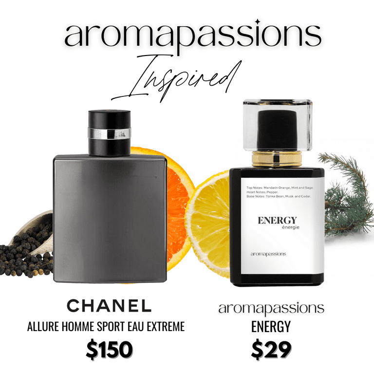 ENERGY Inspired by Chanel ALLURE HOMME SPORT EAU EXTREME Pheromone Perfume for Men Extrait De Parfum Long Lasting Dupe Clone Perfume Cologne Essential Oil Fragrance Perfume De Hombre Walmart
