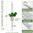 thumbnail image 6 of Sorbus Macrame Plant Hanger (8 Pack) Indoor Outdoor Hanging Plant Pots Cotton Rope, Elegant for Home, Patio, Garden (White), 6 of 7