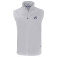 thumbnail image 2 of Men's Cutter & Buck Gray Atlanta Braves City Connect Big & Tall Charter Eco Recycled Full-Zip Vest, 2 of 3