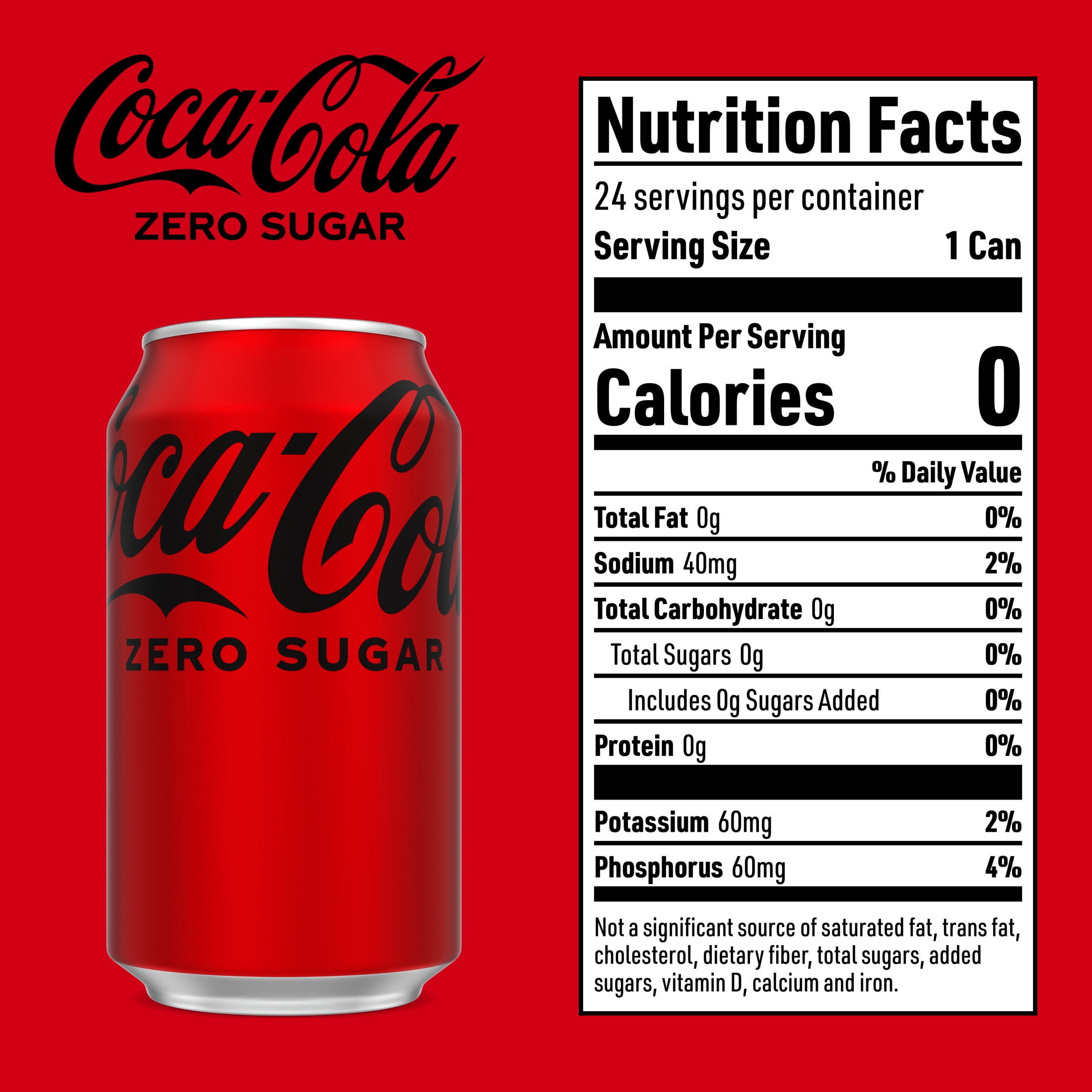 Coca-Cola Zero Sugar, Caffeinated Soda Pop, 12 fl oz Cans