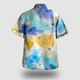 thumbnail image 3 of Camisas Para Hombre Slim Fit Hombres Casual Manga corta Primavera Verano Turndown Neck 3D Impreso Camisas Moda Top Blusa Camisas (Green, L), 3 of 5