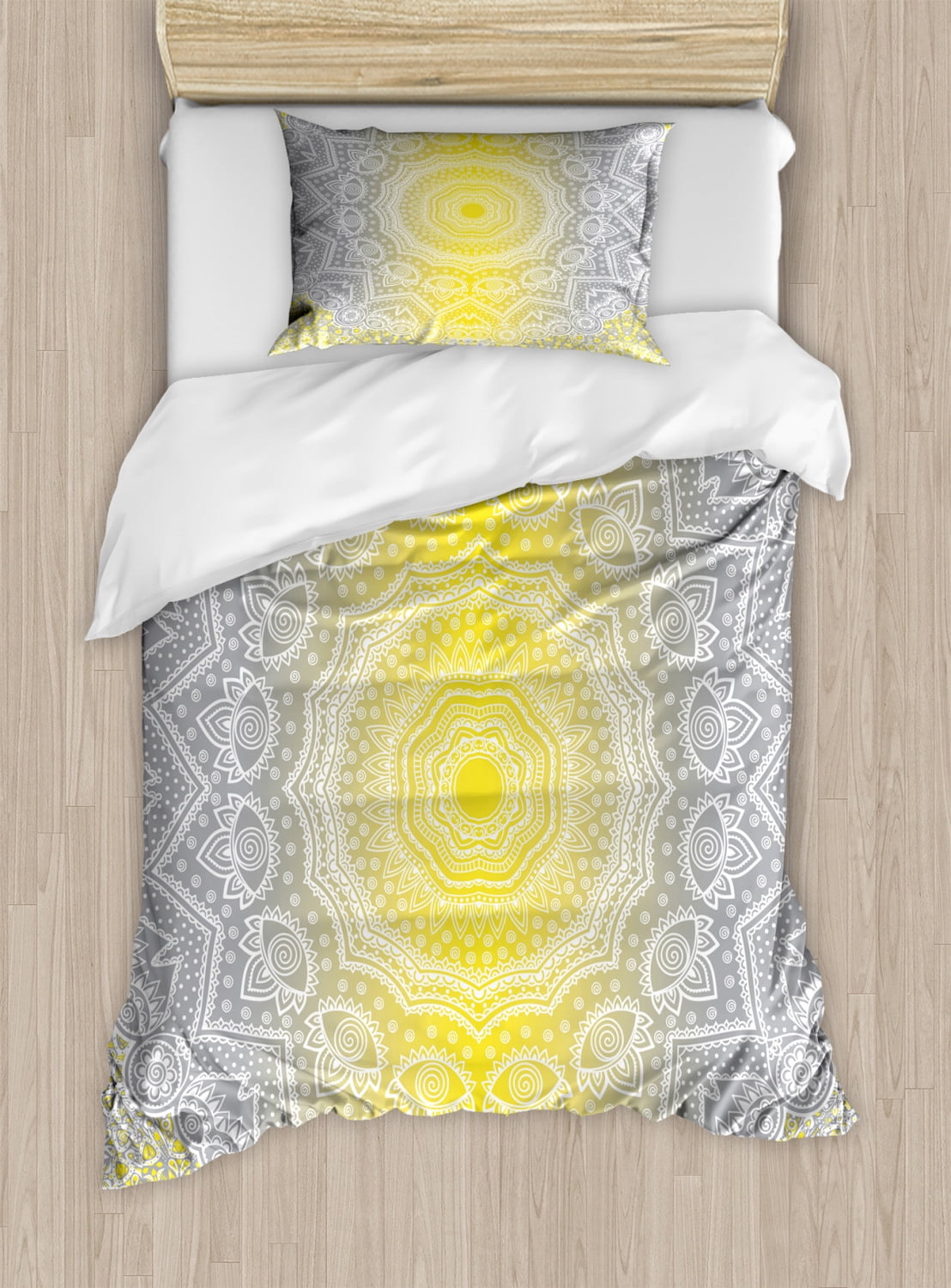 Yellow Duvet Cover Set Twin Size, Grey And Yellow Duvet Cover