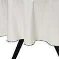 thumbnail image 3 of Thyme & Table Round Tablecloth 70", Pom White, 3 of 5