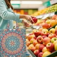 thumbnail image 2 of Exotic Cultural Mandala Tote Bag – Artistic Floral Pattern, Lightweight and Reusable, 2 of 6