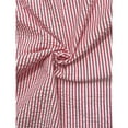 thumbnail image 5 of WTOBBY Men's Striped Turn-Down Collar Button-Down Shirt Long Sleeve Casual Business Comfortable Cotton Blend Office Wear Relaxed Fit Pocket Top,Red L, 5 of 6