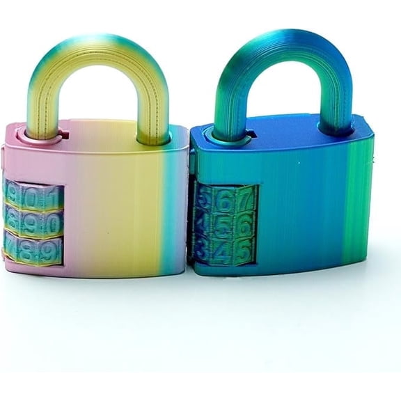 2PCS 2.28inch 3D Printed Combination Lock Models,Flexible Joint Animal lacertid Figurines, Stress Relief, Fidget restlessness, ADHD Toys, Surprise Fantasy Gifts (CH GB)