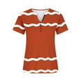 thumbnail image 4 of Fiudx Ropa de Mujer Blusas Estampadas para Mujer, Camiseta con Botones, Camiseta de Manga Corta con Cuello En V, 4 of 5