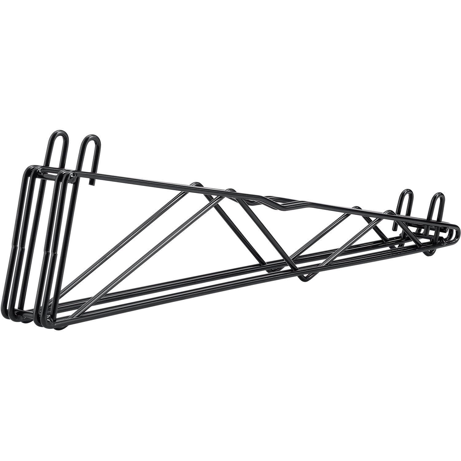 Nexel Black Epoxy Fixed Double Shelf Wall Mount Bracket 24""D