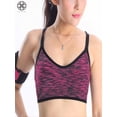 thumbnail image 2 of Luxtrada Women's Adjustable Back Padded Sports Bra Seamless Mesh Racerback Middle Impact, 2 of 9