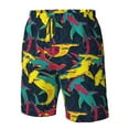 thumbnail image 4 of Logiee Colorful Sharks Print Mens Swim Trunks Quick Dry Board Shorts,Breathable Hawaii Beach Shorts Swimwear Bathing Suits-Large, 4 of 6