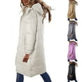 thumbnail image 3 of Aayomet Warm Winter Coats For Women Women's Winter Coats Hooded Puffer Jackets Lined Parka with Fur Trim,White XL, 3 of 4