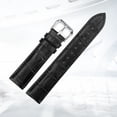 thumbnail image 3 of Fashion Black Leather Watchband with Bamboo Grain Decoration Adjustable Size for Watch Replacement, 3 of 8