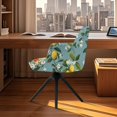 thumbnail image 3 of Xoenoiee Robin Lemon Flower Pattern Swivel Accent Chair Covers Accent Dining Chair Cover Stretch Mid Century Accent Office Desk Chair Sliopcover Swivel Arm Chair Protector for Home Living Room, 3 of 7
