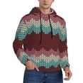 thumbnail image 2 of Pofeuu fall leaf Element Print Mens Casual Hooded Collar Drawstring Hoodies Pullover Sweatshirts Casual Long Sleeve Shirts-Small, 2 of 7