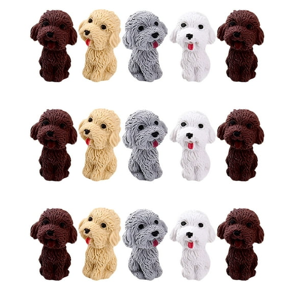 CCOCC 16Pcs Funny Lovely Puppy Erasers Versatile Cartoon Erasers (Mixed Style)