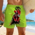 thumbnail image 5 of oelaio Men's Summer Beach Shorts Hawaiian Vacation Swim Trunks Novelty Graphic Print Bathing Suit Multicolor M, 5 of 8