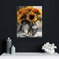 thumbnail image 4 of Nawypu  Sunflower Painting Canvas Wall Art Yellow Flowers Prints, Florals Black White Modern Pictures Framed for Bedroom Bathroom Living Room Spa Salon Home Office Wall Decor, 4 of 4