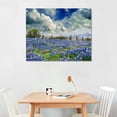 thumbnail image 3 of BCIIG Large  Wall Art Ready to Hang  20"x16" clouds over texas bluebonnets landscape stock pictures royalty free Canvas Print Artwork Wall Art  Pictures Home Office Wall Décor Modern  20x16in, 3 of 5