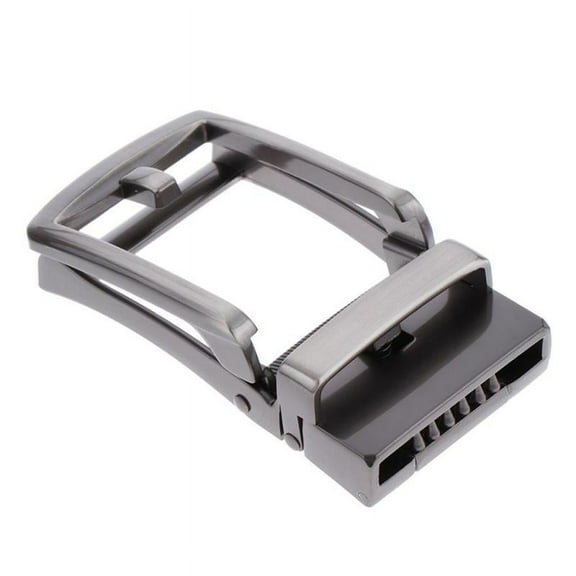 Men Alloy Leather Belt Automatic Slide Buckle Replacement Gunmetal Gray
