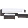 thumbnail image 3 of vidaXL 5 Piece Patio Lounge Set with Cushions Poly Rattan Brown, 3 of 12