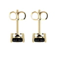 thumbnail image 4 of Clara Pucci 1Ct Natural Onyx Heart Cut VVS1 Push Back Stud 14k Solid hypoallergenic Gold Designer Earrings For July, 4 of 7