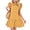 C-Yellow, variant on UVN Summer Dresses for Women Ruffle Short Sleeve V Neck Drawstring Dress Loose A Line Beach Sundress