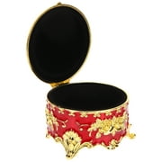 Storage Box Jewelry Boxes Ring Storage Case Carriage Wedding Ring Holder Alloy Jewelry Case