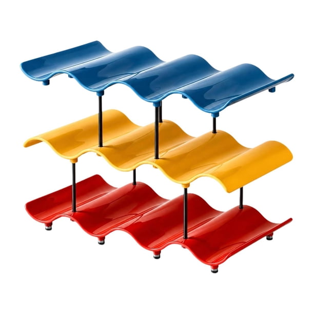 Organizador vasos, soporte para botellas y vasos, soporte para botellas para fregadero, oficina, vasos térmicos, refrigerador 3 niveles