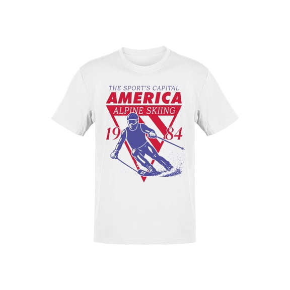 Vintage 1984 America Alpine Skiing Men's T-shirt