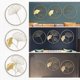 thumbnail image 5 of Decoración de pared de metal, diseño en capas 3D de hojas doradas para baño, dormitorio, pasillo, ginkgo abstracto (3 piezas), 5 of 5