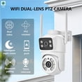 thumbnail image 2 of 4MP Outdoor Surveillance Camera Dual Lens Dual Screen AI Auto Tracking IP Video Wifi PTZ Camera CCTV Two Way Audio ICSEE, 2 of 7