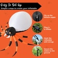 thumbnail image 6 of Joyfy 8 FT Halloween Inflatables Spider with Rotating Colorful Light,Light Up Spider with Orange Eyes Halloween Blow up Yard Decorations,Outdoor Halloween Decor, 6 of 11