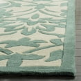 thumbnail image 3 of SAFAVIEH Modern Art Marielle Floral Geometric Polyester Rug, Ivory/Light Blue, 7' Square, 3 of 7