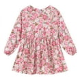 thumbnail image 2 of Esaierr Kids Toddler Girls Long Sleeve Dresses Baby Summer Floral Dresses Princess Dress Mid Length Comfortable Cute Princess Dress for 1-7 Years, 2 of 8