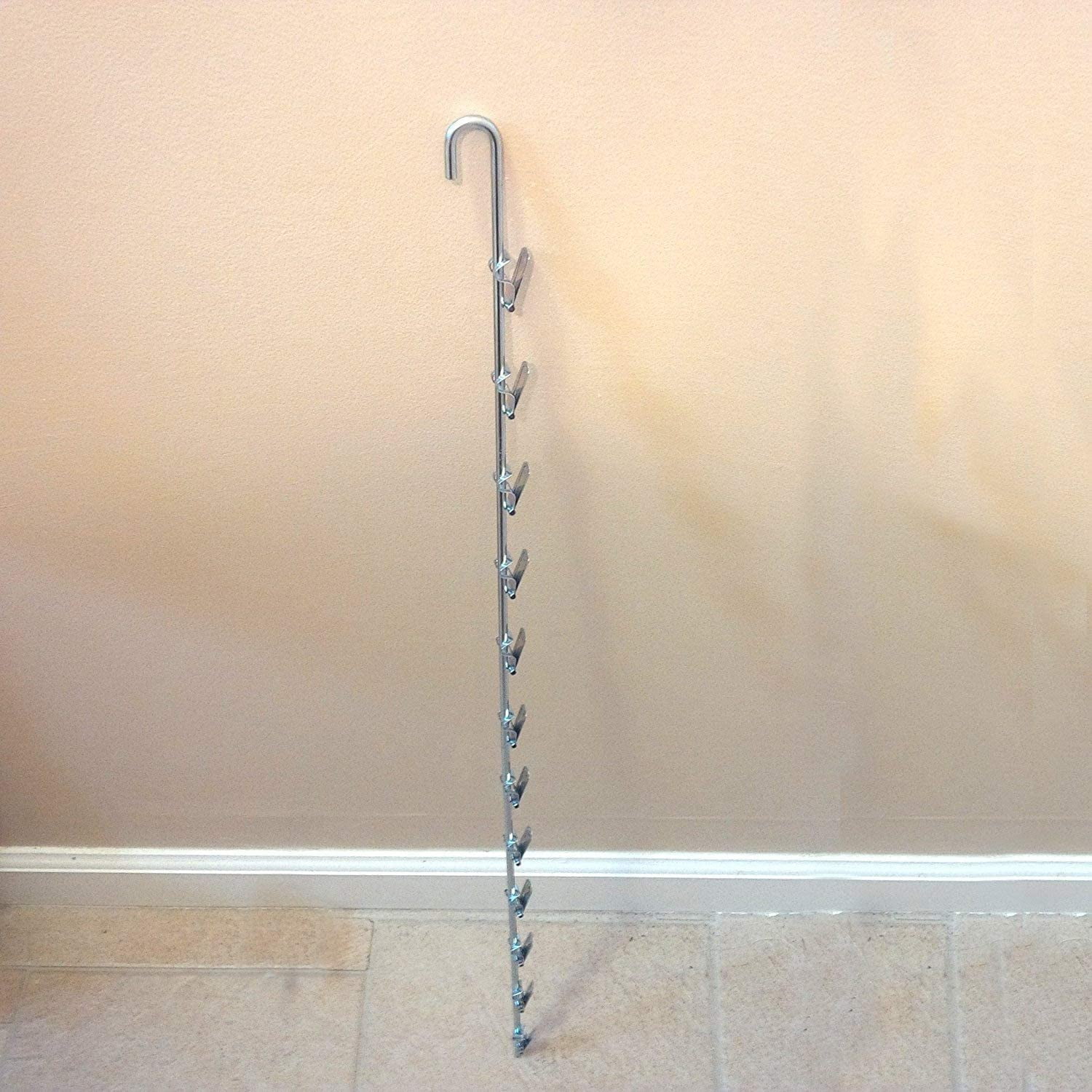 Zinc Single Strip 12 Clip Hanging Potato Chip, Candy & Snack Display